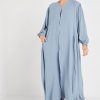 Grey Cotton Abaya