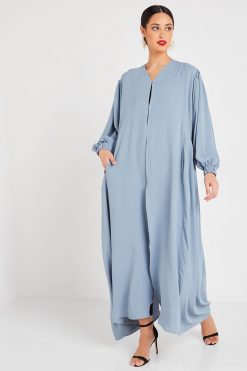 Grey Cotton Abaya