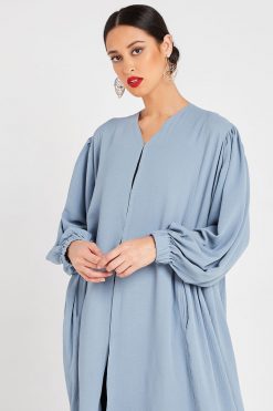 Grey Cotton Abaya