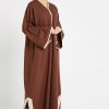 Brown Bisht Style Abaya