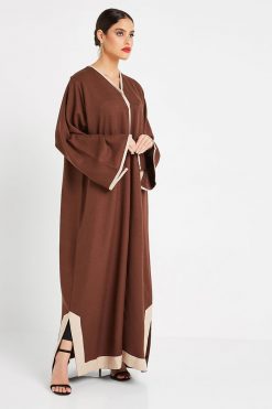 Brown Bisht Style Abaya