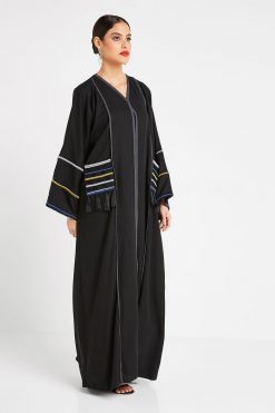 Black Pocket Style Abaya