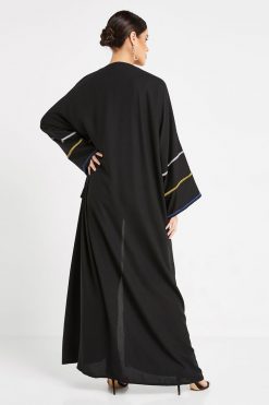 bsi3173 A 2 Black Pocket Style Abaya