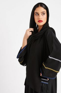 Black Pocket Style Abaya