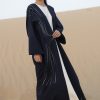 NAVY ABAYA WITH HAND EMBROIDERY 6 NAVY ABAYA WITH HAND EMBROIDERY