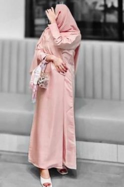 Pink Shimmer Abaya