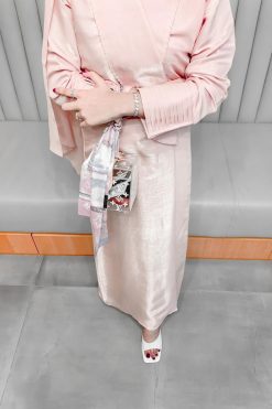 Moistreet 000003 3 Pink Shimmer Abaya