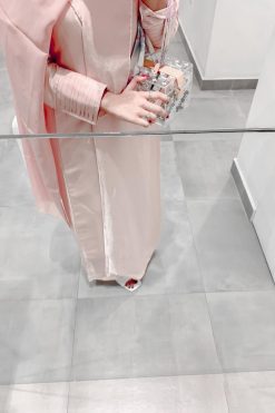 Pink Shimmer Abaya