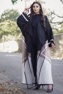 Tricolor Casual Abaya 11 NAVY 000001 1 Tricolor Casual Abaya