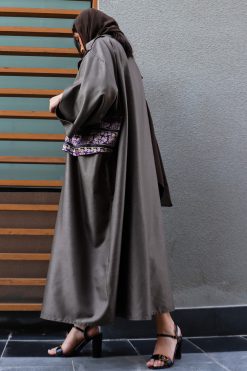 NAVY 000005 3 Brown Abaya with Pockets
