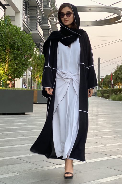 Black Abaya with Inner Dress