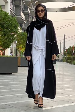 Black Abaya with Inner Dress