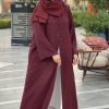 Maroon Abaya with Handwork