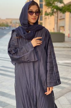 MOICT2005 3 Navy Pleated Abaya