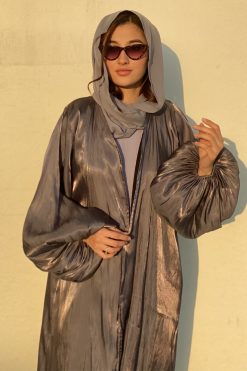 Grey Shimmer Abaya
