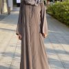 Grey Abaya With handwork