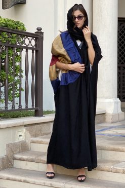 Frill Flower Shoulder Abaya
