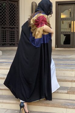 MOICT2010 3 Frill Flower Shoulder Abaya