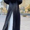 Shimmer Black Abaya