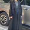 Black Casual Coat Style Abaya