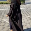 Black Frills Abaya