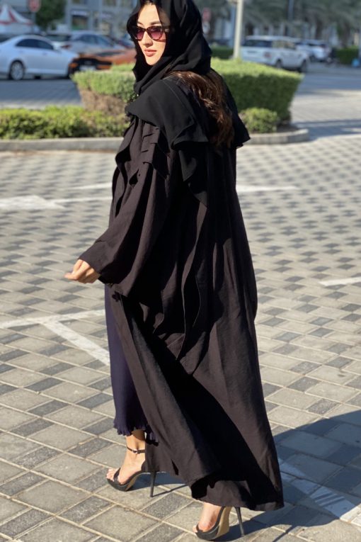 Black Frills Abaya