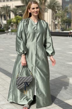 Satin Full Set Abaya 7 MOIS 000001 3 Satin Full Set Abaya