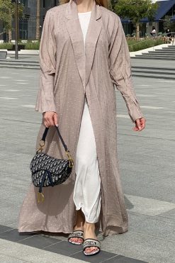 MOIS 000002 5 Linen Full Set Abaya