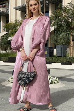 عباية لامعة مع الجزء الداخلي 5 Shimmer Abaya with Inner