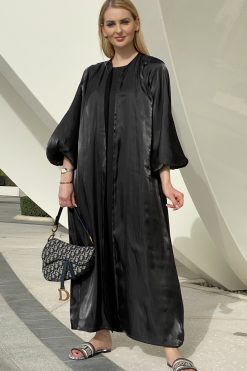 MOIS 000012 4 Black Abaya Set