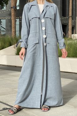 Coat Style Abaya Set