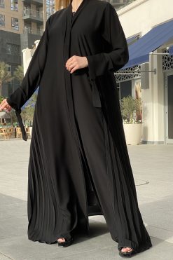 Nida Black Abaya Set 7 Nida Black Abaya Set