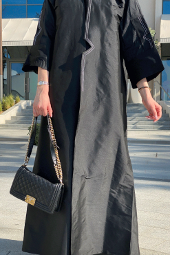 Black Taffeta Abaya