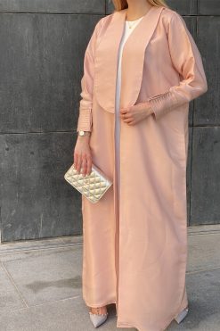 Pink Handwork Abaya Set