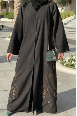 Black Abaya with Tatreez