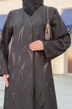 Minimalistic Jacquard Abaya