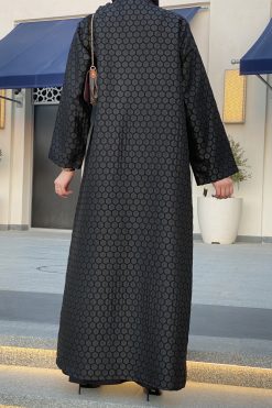 Black Jacquard Abaya