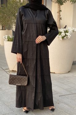 Wrinkled Embroidery Abaya 7 Wrinkled Embroidery Abaya