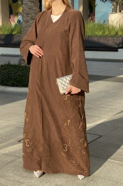 Handwork Brown Abaya