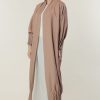 Beige Abaya with Pleates
