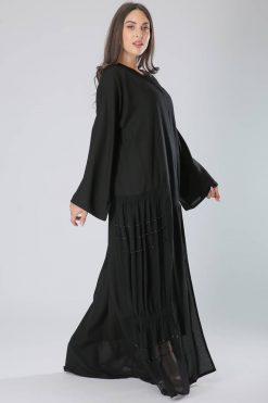 MOIKM40079 2 Elastic Waist Sequins Abaya