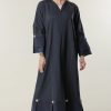 Navy Abaya with Pleats