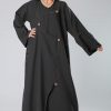Designer-Cut Front Abaya