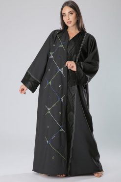 Colored Embroidery Abaya