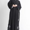 Mesh Embroidery Abaya