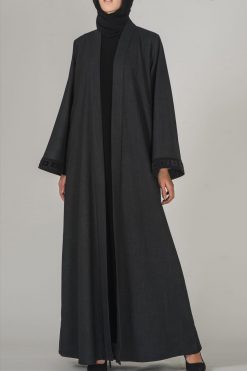 Velvet Embellished Abaya - Rabah