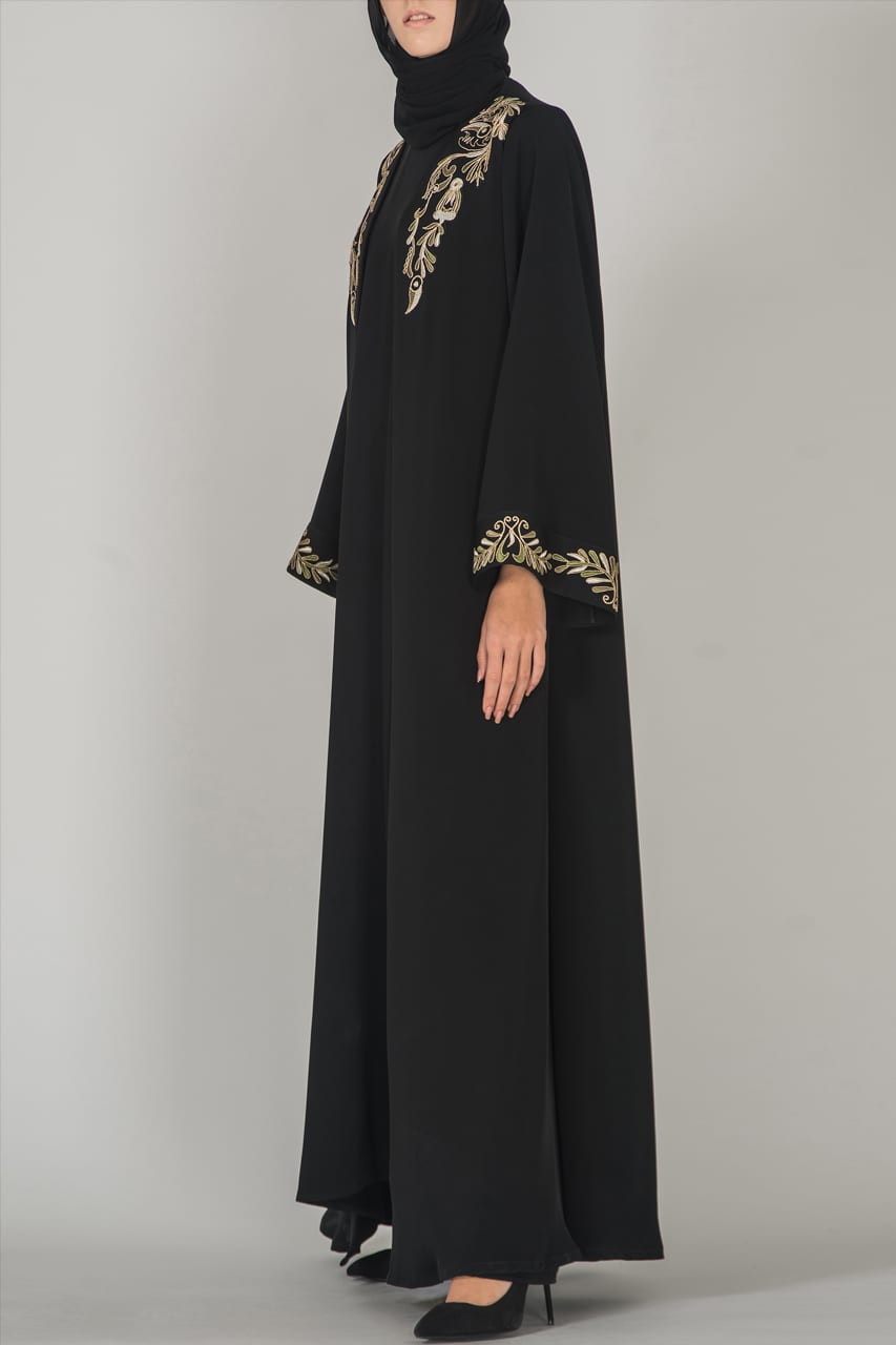 Hand Embroidery Abaya - Nasirah 2 Hand Embroidery Abaya - Nasirah - Image 2