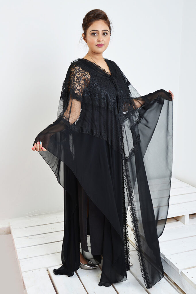 long open front abaya