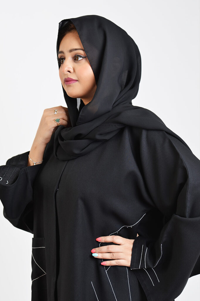 Pocket Embellished Abaya - Heracloset Online
