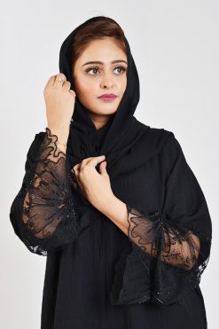 bsi3022 AR 5 Abaya with Mesh Design